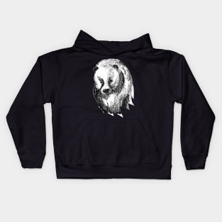 European badger portrait - nature inspired art and designs Kids Hoodie